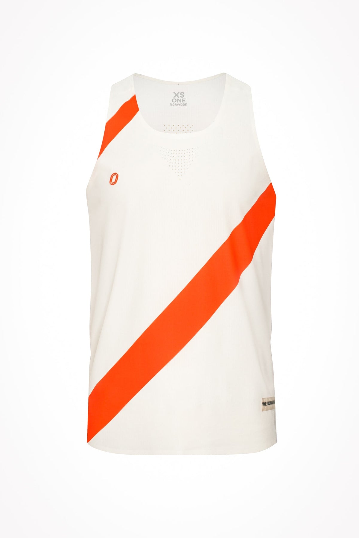 Victory Speed Tech Singlet Ivory & Orange For Men